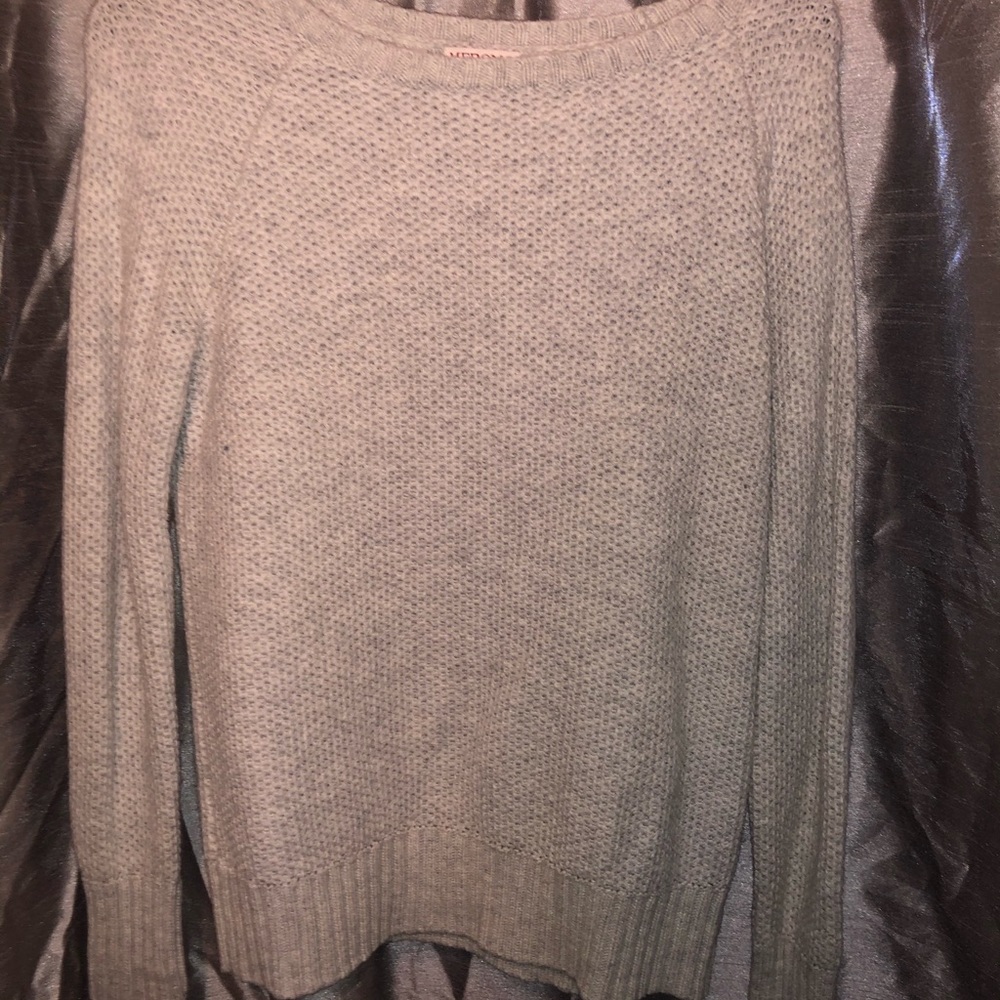 Gray knit sweater
